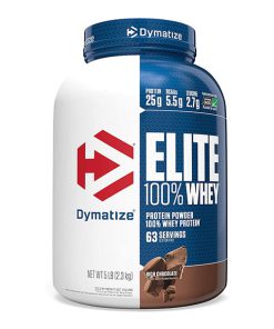 پروتئین وی الیت ۱۰۰٪ دایماتایز | Dymatize Elite 100% Whey Protein (طعم شکلات غنی - 2.3 کیلوگرم / 5 پوند)