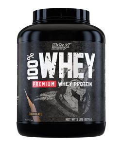 پروتئین وی ۱۰۰٪ پریمیوم ناترکس | Nutrex 100% Whey Protein (طعم شکلات - 2.27 کیلوگرم / 5 پوند)