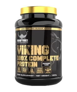 پروتئین کامپلیت ۱۰۰ درصد وایکینگ فورس | Viking Force 100% Complete Protein (طعم تمشک - 1800 گرم)