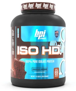 پروتئین وی ایزوله ۱۰۰ درصد ایزو اچ‌دی بی‌پی‌آی اسپورتس | BPI Sports ISO HD 100% Pure Isolate Protein (طعم براونی شکلاتی - 2268 گرم / 4.9 پوند)