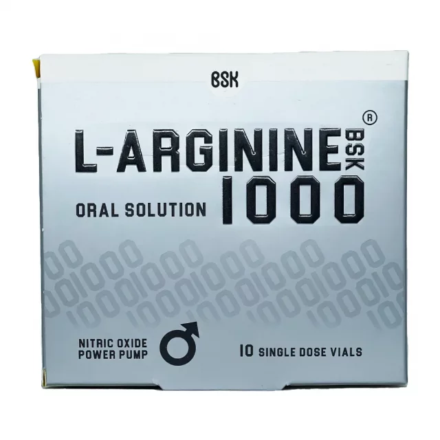 ویال ال آرژنین 1000 میلی گرم بی اس کی - 10 عددی