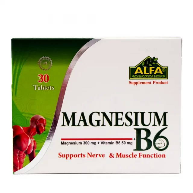 قرص منیزیم + ب6 آلفا ویتامینز - 30 عددی