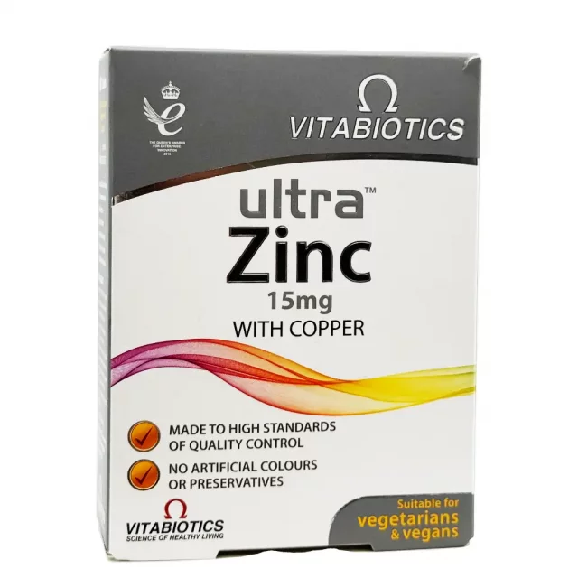 قرص اولترا زینک 15 میلی گرم ویتابیوتیکس - 60 عددی