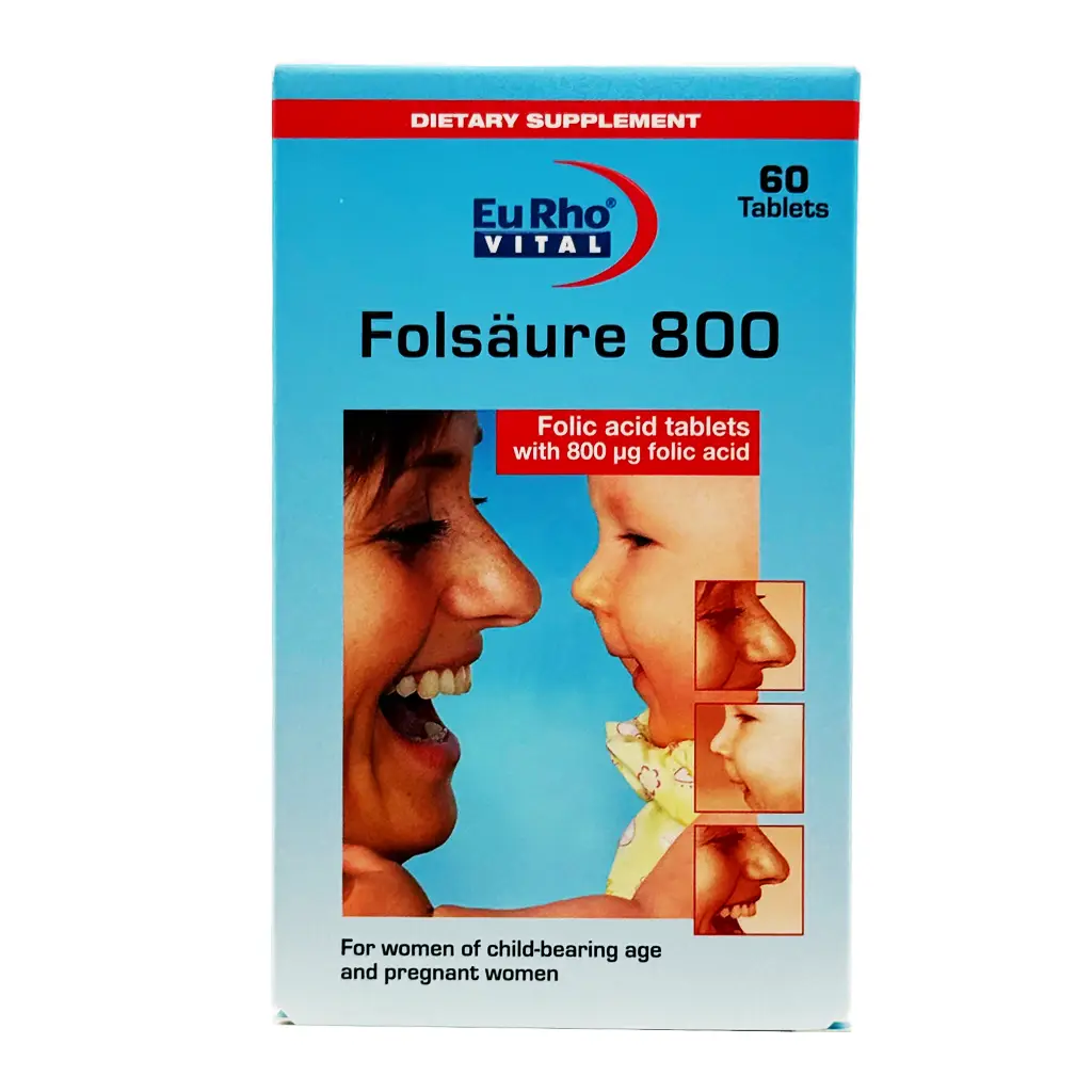 قرص فولیک اسید یوروویتال 800 میکرو گرم - 60 عددی