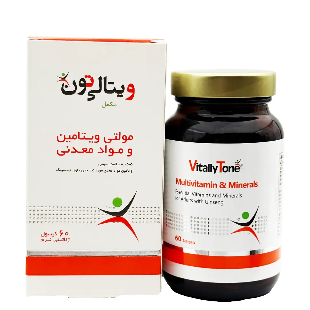 کپسول نرم مولتی ویتامین و مینرال ویتالی تون - 60 عددی