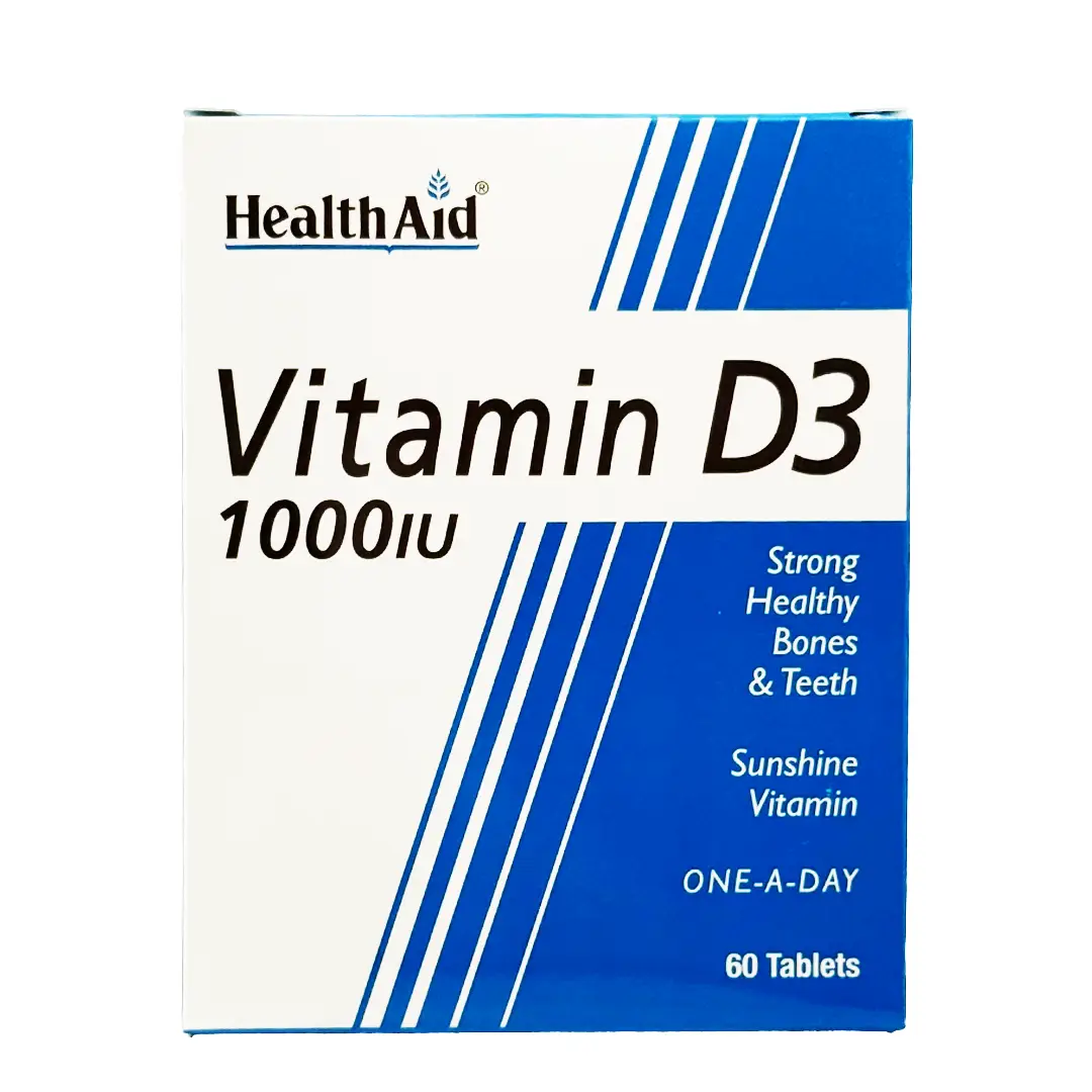 قرص ویتامین د3 (D3) 1000 واحد هلث اید - 60 عددی