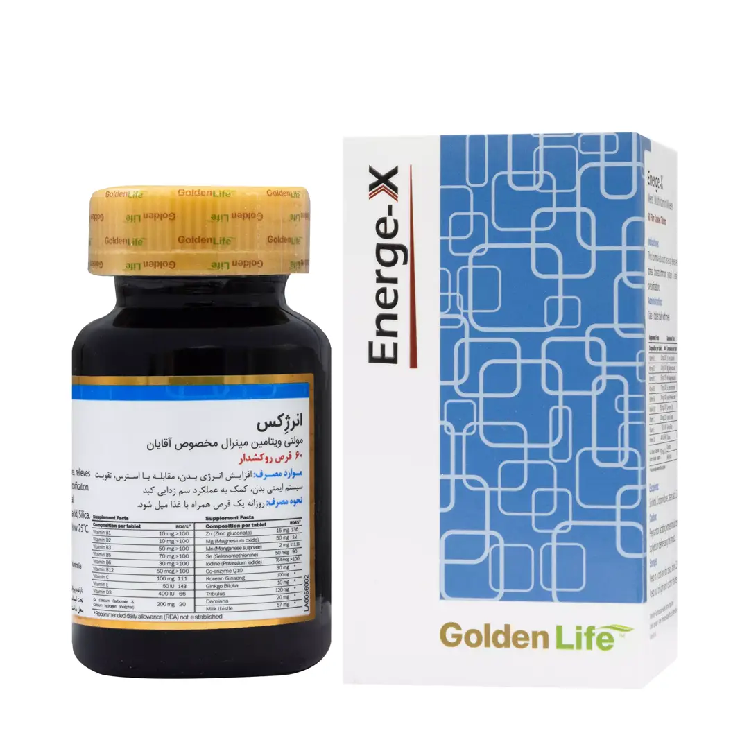 قرص مولتی ویتامین آقایان انرژکس گلدن لایف - 60 عددی