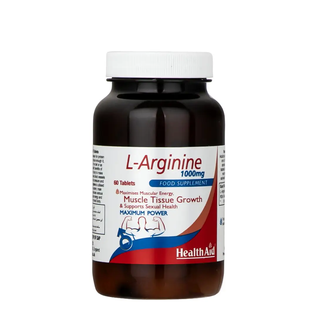 قرص ال آرژنین 1000 میلی گرمی هلث اید - 60 عددی