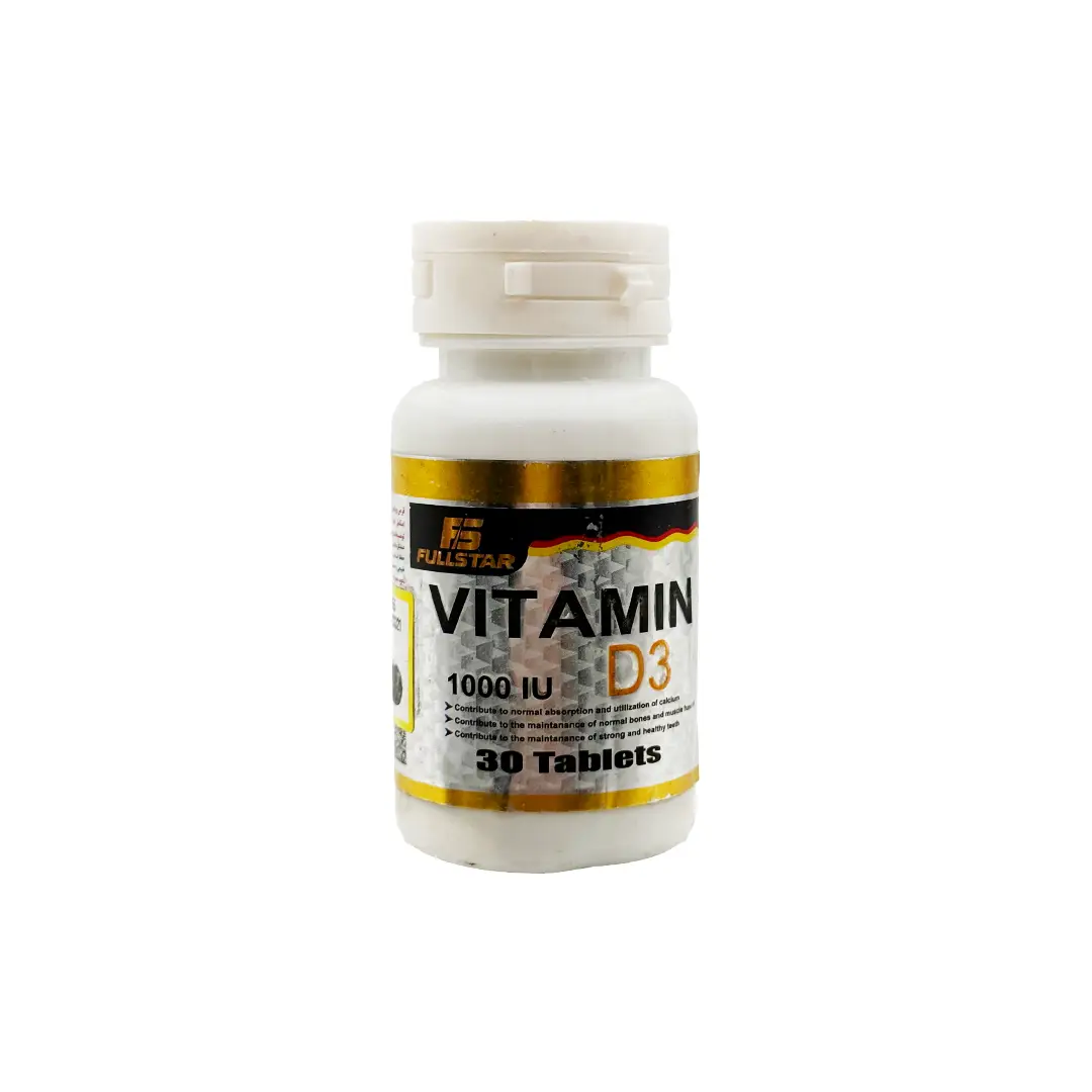 قرص ویتامین د3 (D3) 1000 واحدی فول استار - 30 عددی