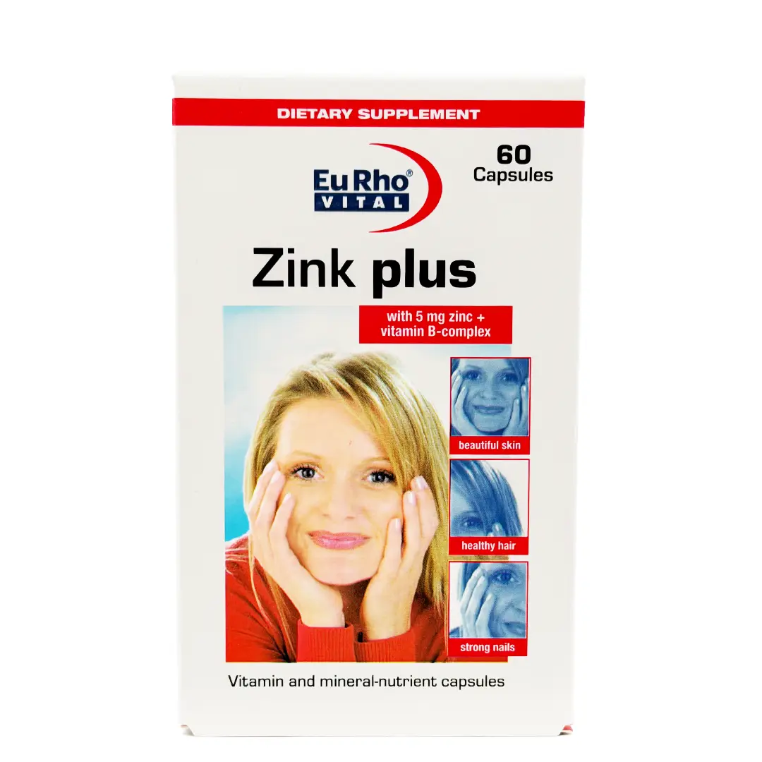 کپسول زینک پلاس 5 میلی گرم یوروویتال - 60 عددی