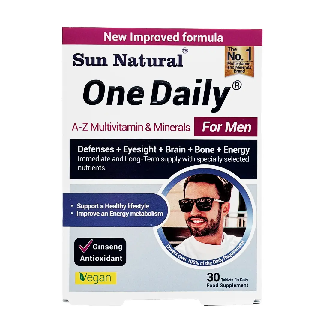 قرص مولتی ویتامین و مینرال وان دیلی آقایان سان نچرال - 30 عددی