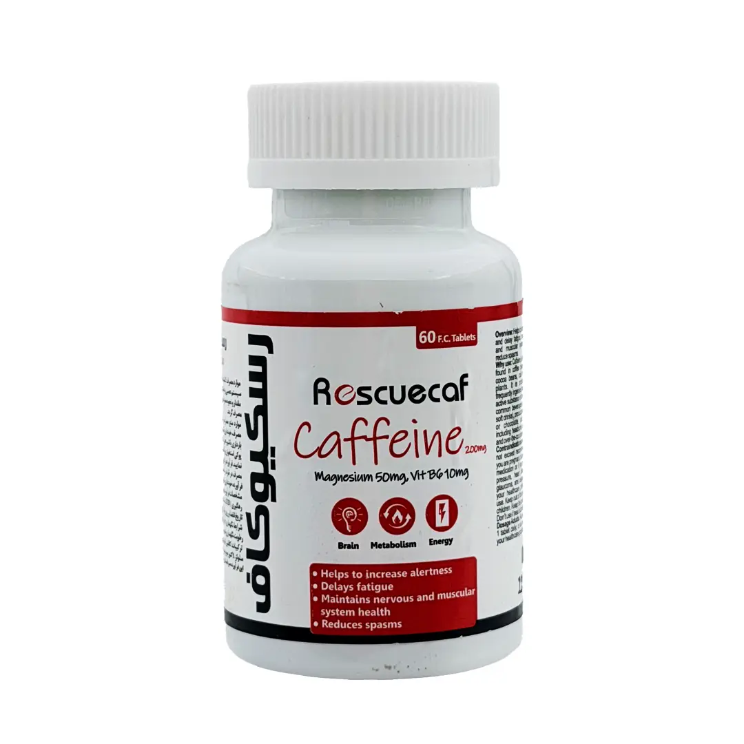 قرص کافئین رسکیوکاف درسا دارو - 60 عددی