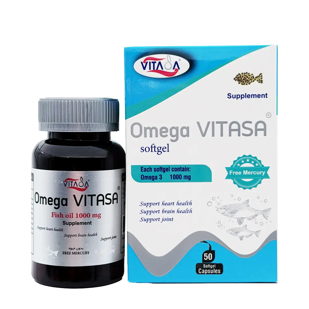 سافت ژل امگا 3 ویتاسا بدون جیوه 1000 میلی‌گرم - 50عددی
