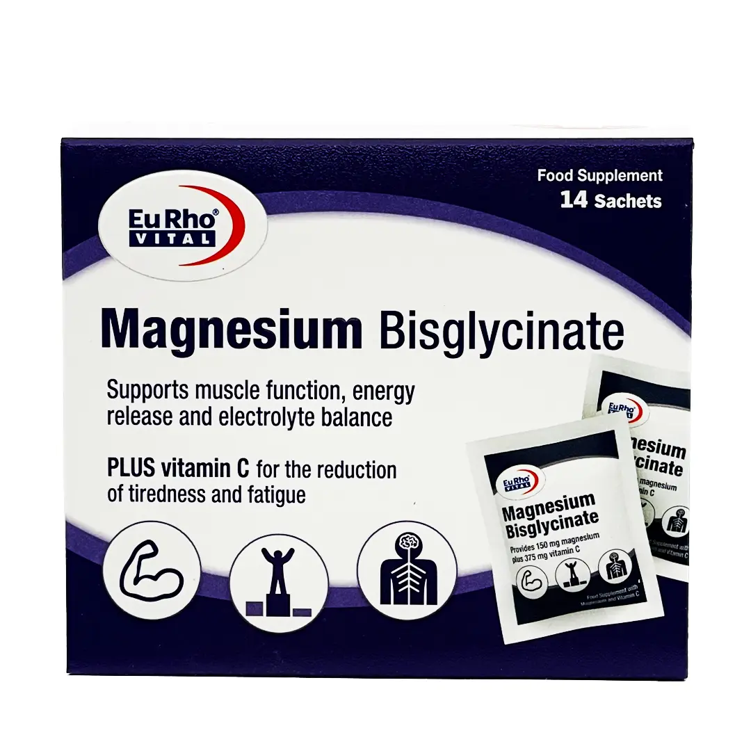 ساشه منیزیم بیس گلایسینات یوروویتال - 14 عدد