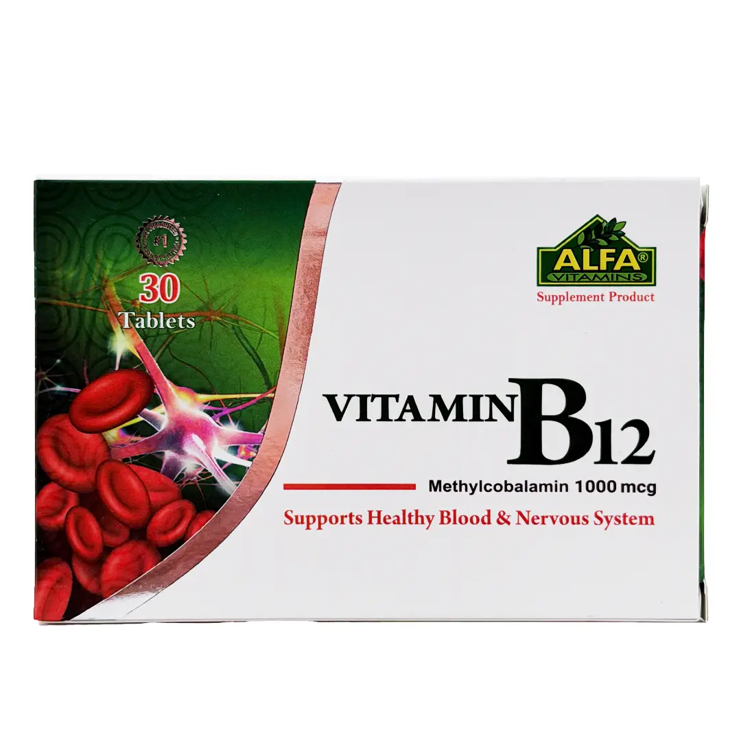 قرص ویتامین ب12 1000 میکروگرم آلفا ویتامینز - 30 عددی