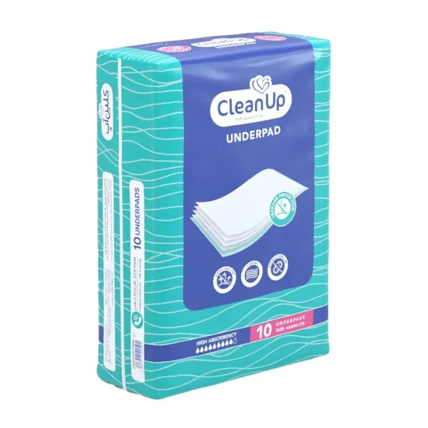پد زیرانداز یکبار مصرف (دروشیت) 90*60 کلین آپ Clean Up - بسته 10 عددی