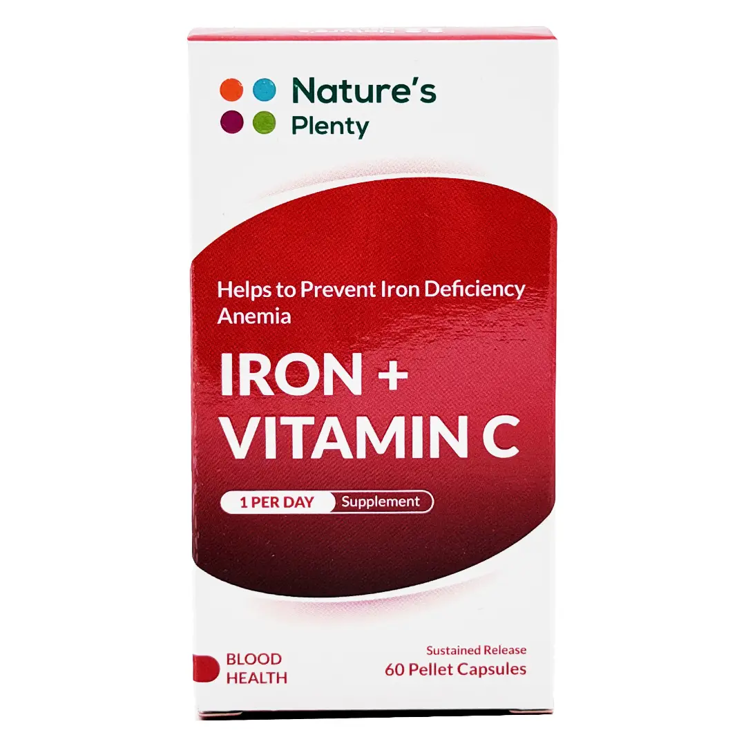 کپسول پلت آیرون + ویتامین ث نیچرز پلنتی - 60 عددی