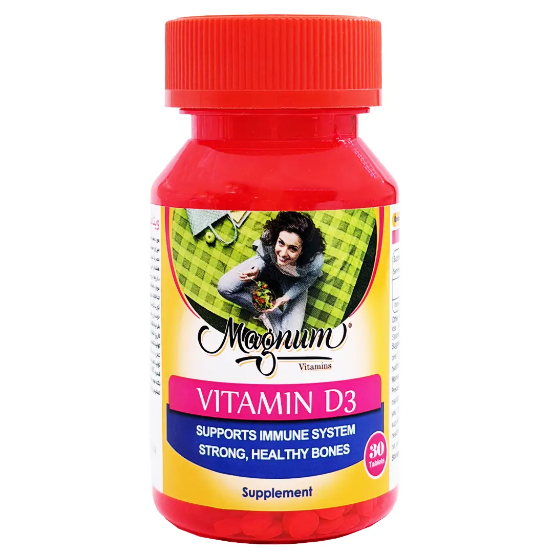 قرص ویتامین د3 ( 2000 میلی گرم )  مگنوم ویتامینز - 30 عددی