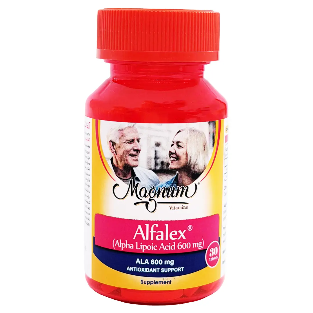 قرص آلفالکس ( آلفا لیپوئیک اسید ) مگنوم ویتامینز - 30 عددی
