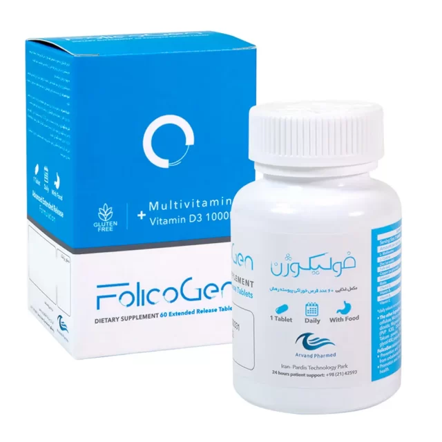 قرص فولیکوژن اروند فارمد 60 عددی