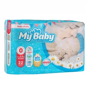 پوشک کامل نرمال چسبی نوزاد از بدو تولد مای بی بی - سایز صفر