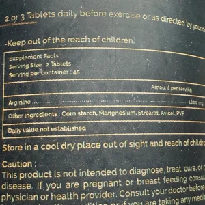 قرص ال آرژنین فول استار - 90 عددی