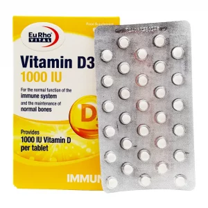 قرص ویتامین د3 1000 واحد یوروویتال - 60 عددی