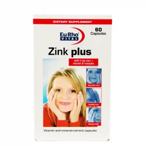 کپسول زینک پلاس 5 میلی گرم یوروویتال - 60 عددی