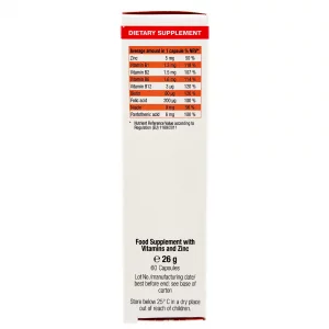 کپسول زینک پلاس 5 میلی گرم یوروویتال - 60 عددی