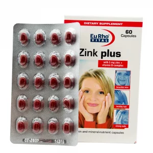 کپسول زینک پلاس 5 میلی گرم یوروویتال - 60 عددی