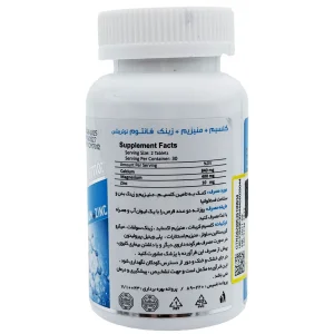 قرص کلسیم منیزیم زینک فانتوم نوتریشن - 60 عددی