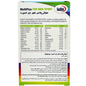 قرص مولتی پلاس فور من اسپورت یوروویتال - 60 عددی