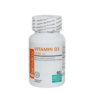 قرص ویتامین د3 2000 واحدی برونسون - 60 عددی