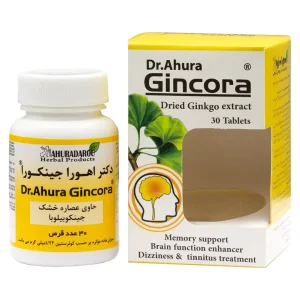 قرص جینکورا (جینکوبیلوبا) اهورا دارو - 30 عددی