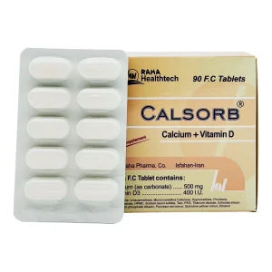 قرص کلسورب (کربنات کلسیم + د3) رها - 90 عددی