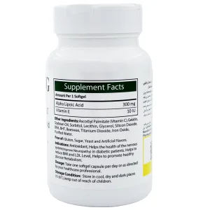 سافت ژل آلفا لیپوئیک اسید (ALA) آنتی ای جینگ - 30 عددی