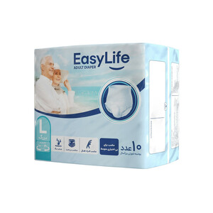 پوشینه شورتی بزرگسال ایزی لایف سایز بزرگ - 10 عددی