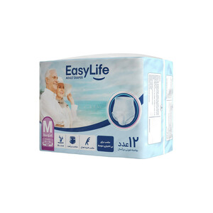 پوشینه شورتی بزرگسال ایزی لایف سایز متوسط - 12 عددی