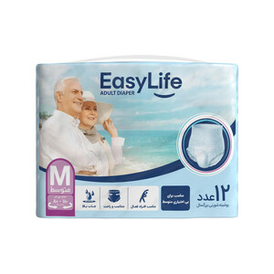 پوشینه شورتی بزرگسال ایزی لایف سایز متوسط - 12 عددی