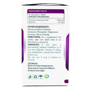 قرص ویتامین ث ( 1000 میلی گرم ) + رز هیپس نیچرز پلنتی - 60 عددی