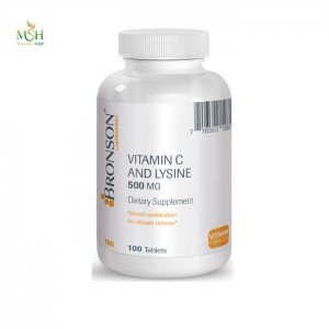 ویتامین ث و لیزین 500 میلی گرم برونسون | Bronson Vitamin C And Lysine 500 mg