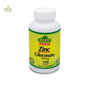 زینک گلوکونات 250 میلی گرم آلفا ویتامین | Alfa Vitamins Zinc Gluconate 250 mg