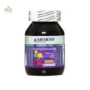 روغن گل مغربی 1000 میلی گرم ابورنز | Aborns Evening Primrose Oil 1000 mg