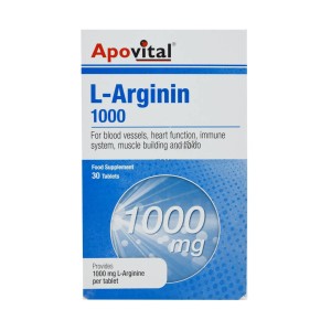 قرص ال آرژینین 1000 میلی گرمی آپوویتال 30 عددی