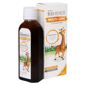 شربت مولتی ویتامین+زینک کودکان فیشر کیندر 200 میلی لیتری
