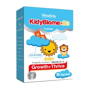 ساشه پروبیوتیک کودکان کیدی بیوم پلاس + D3  ویواکیدز 15 عددی
