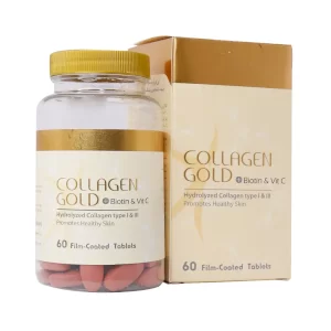 قرص کلاژن گلد+بیوتین+ویتامین C آدریان 60 عددی