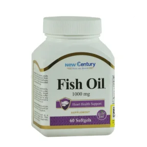 سافت ژل روغن ماهی 1000 میلی گرم نیوسنتری 60 عددی