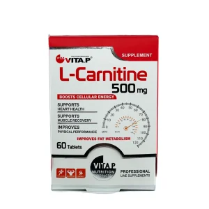 قرص ال کارنیتین 500 میلی گرم ویتاپ 60 عددی