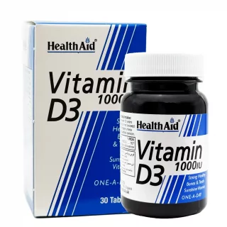 قرص ویتامین D3 1000 واحد هلث اید - 30 عددی